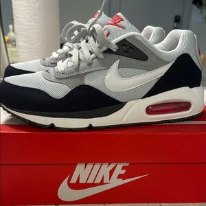 Nike Men's Air Max Sneakers - Gray, Black, and Red